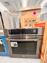 LG 30” Black Stainless Steel Single Electric Wall Oven. LWS3063BD