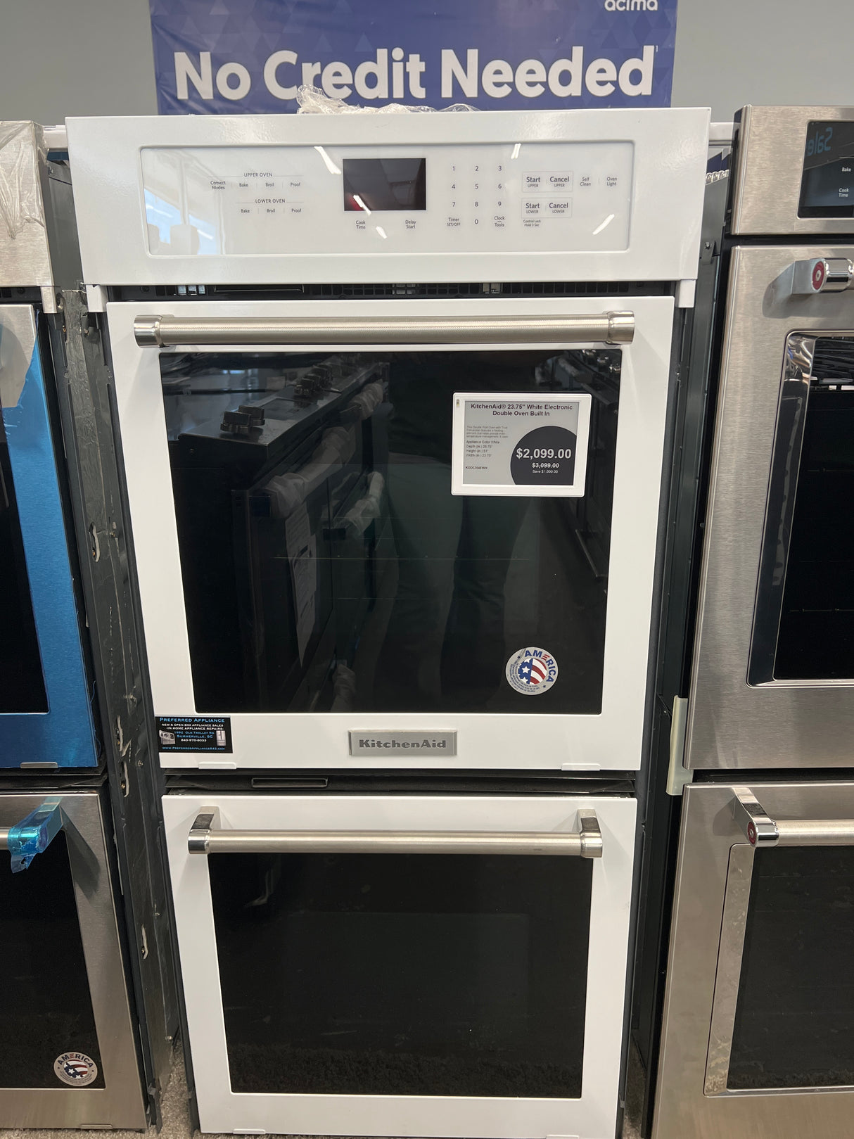 KODC304EWH kitchenAid 23.75 inch white electronic double oven Built in