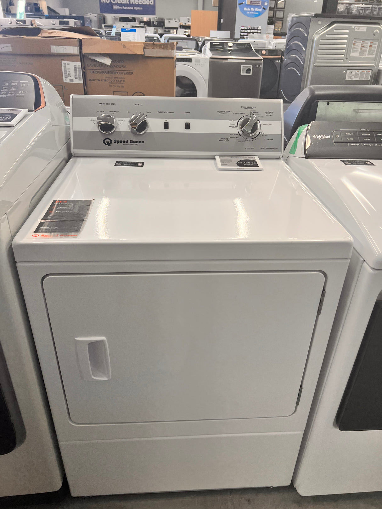 Speed queen DC5 7.0 ft.³ white electric dryer. DC5003WE.