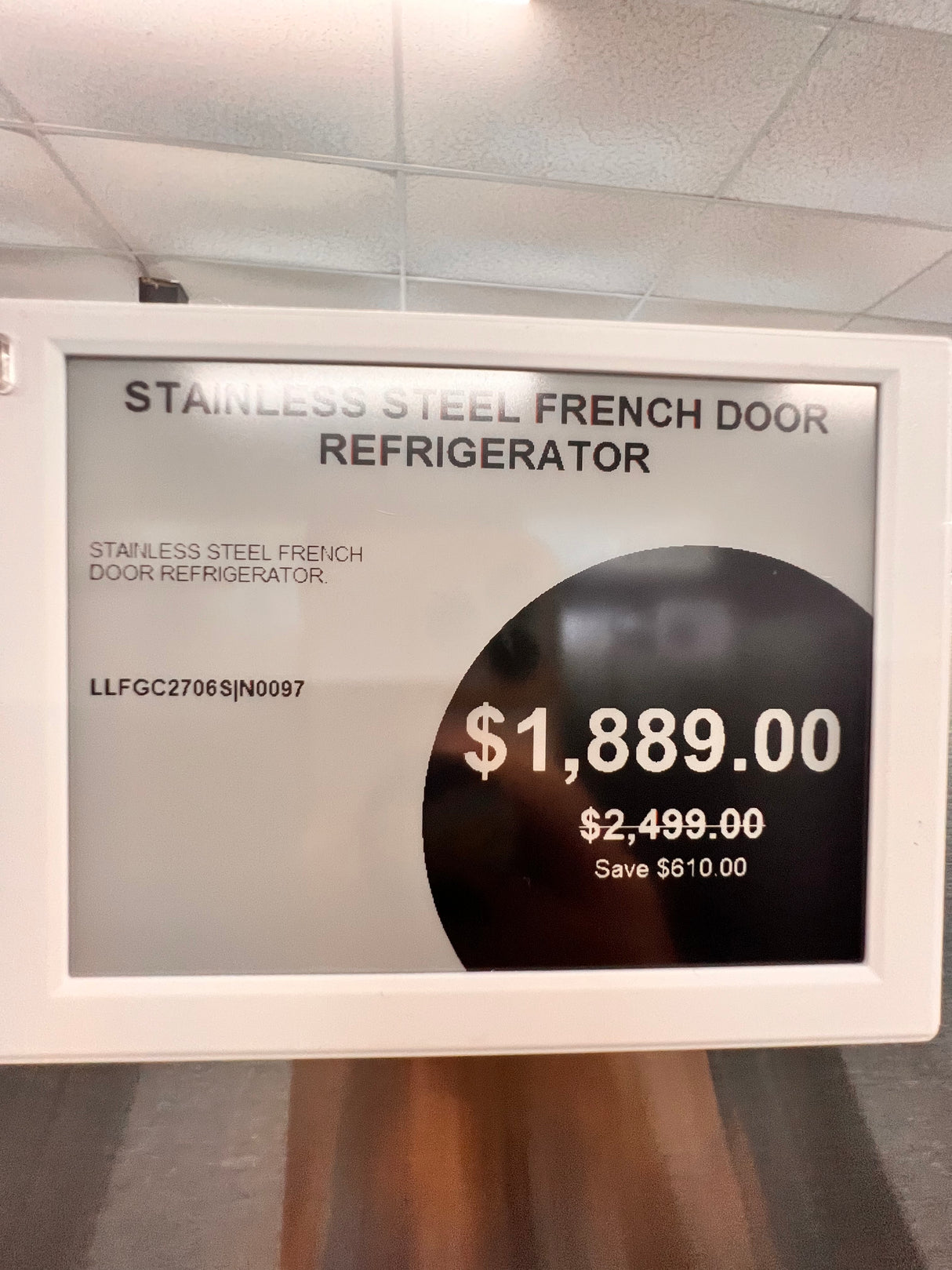 LG Stainless steel French door refrigerator. LLFGC2706SD.