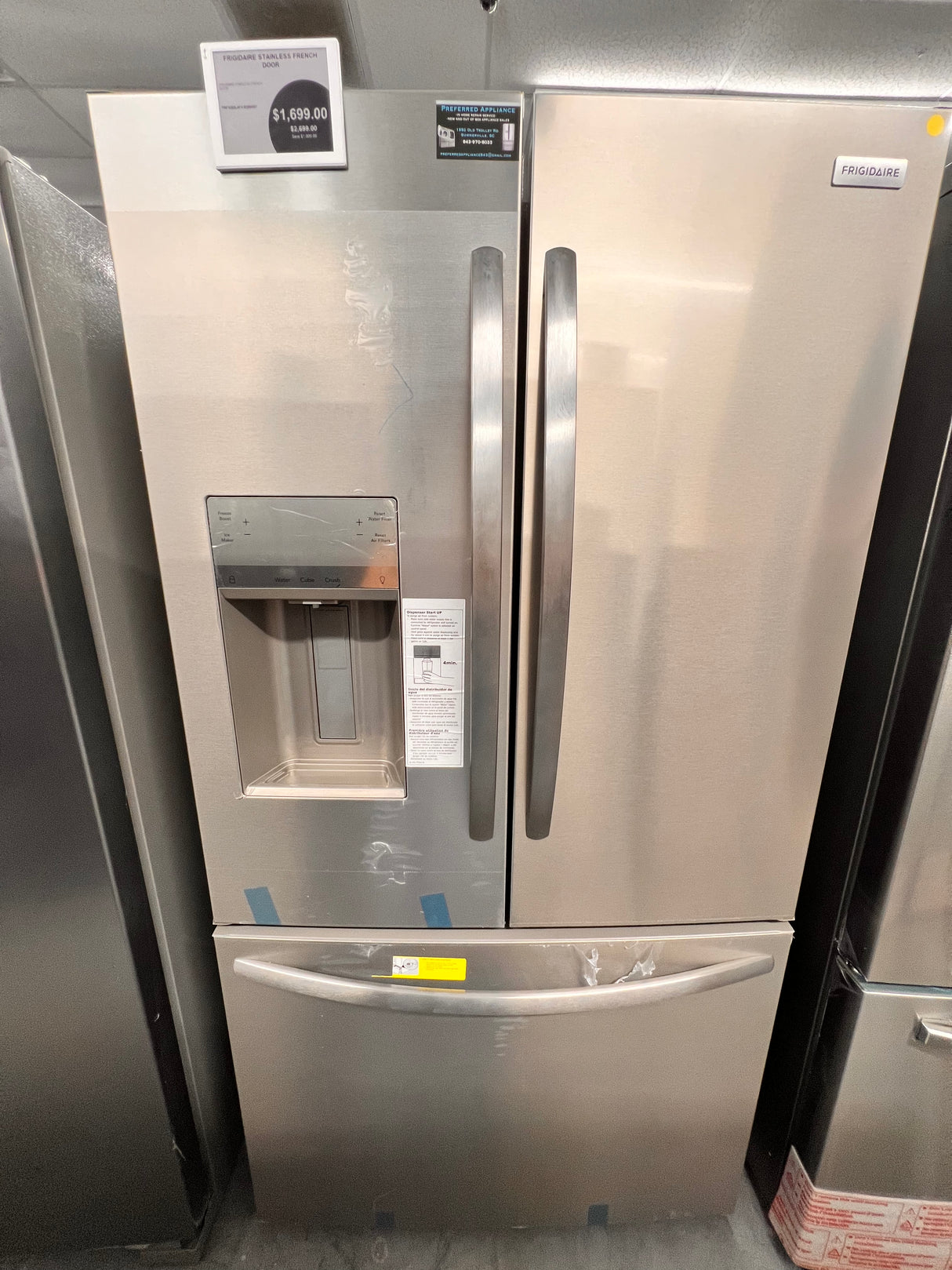 Frigidaire stainless French door. FRFS282LAF3/SD.