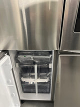 RF23A9771SR Samsung 22.5 ft.³ fingerprint resistant stainless steel counter depth French door refrigerator.