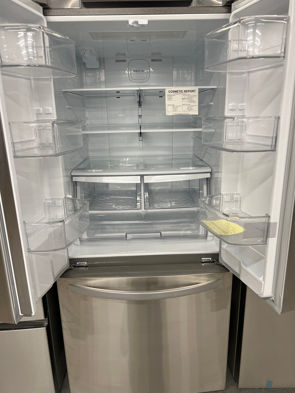 LFDS22520S LG 21.8 ft.³ stainless steel French door refrigerator.