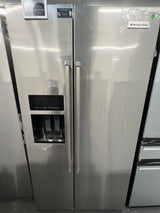 KRSF705HPS kitchenAid 24.8 ft.³ stainless steel with print shield finish side-by-side refrigerator.