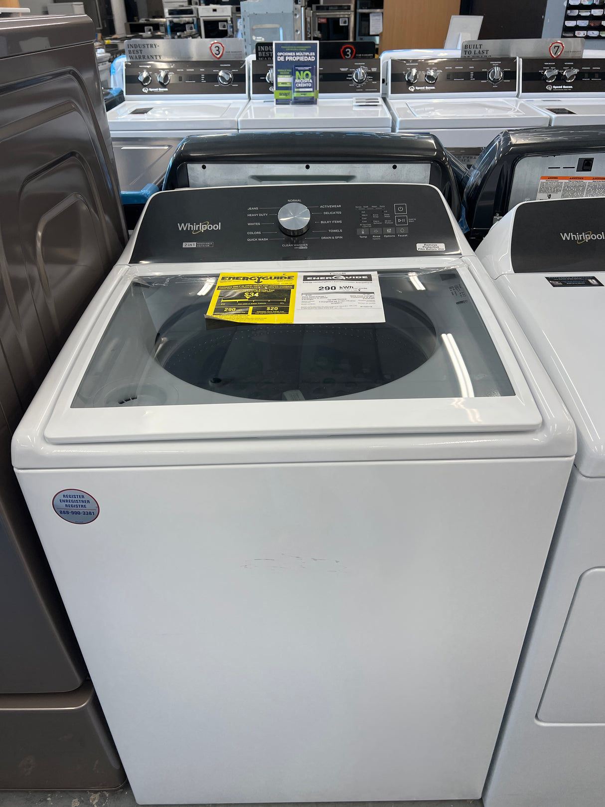 WTW5057LW whirlpool, 4.7 ft.³ white top load