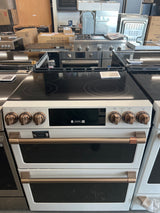 Cafe Matte White 30” Slide In Double Oven Electric Range CES750P4MW2