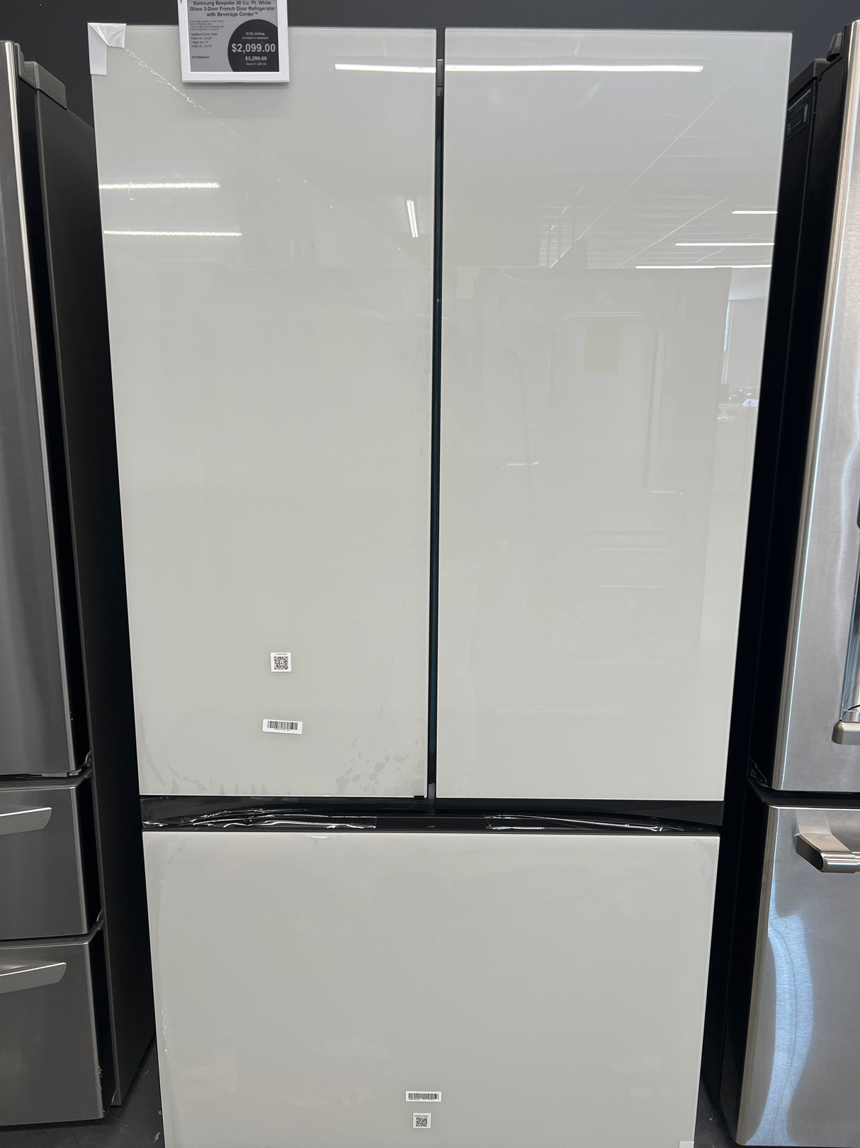 Samsung RF30BB660012AA French Door Refrigerator - White Glass