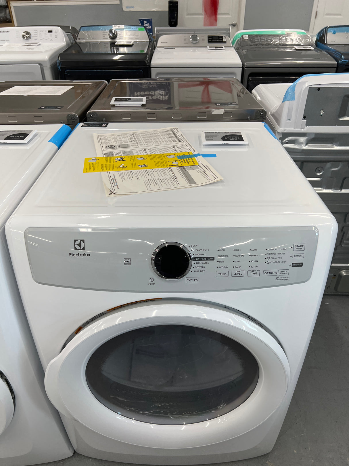 ELFE7337AW ELECTROLUX 8.0 Cu. Ft. WHITE FRONT LOAD ELECTRIC DRYER