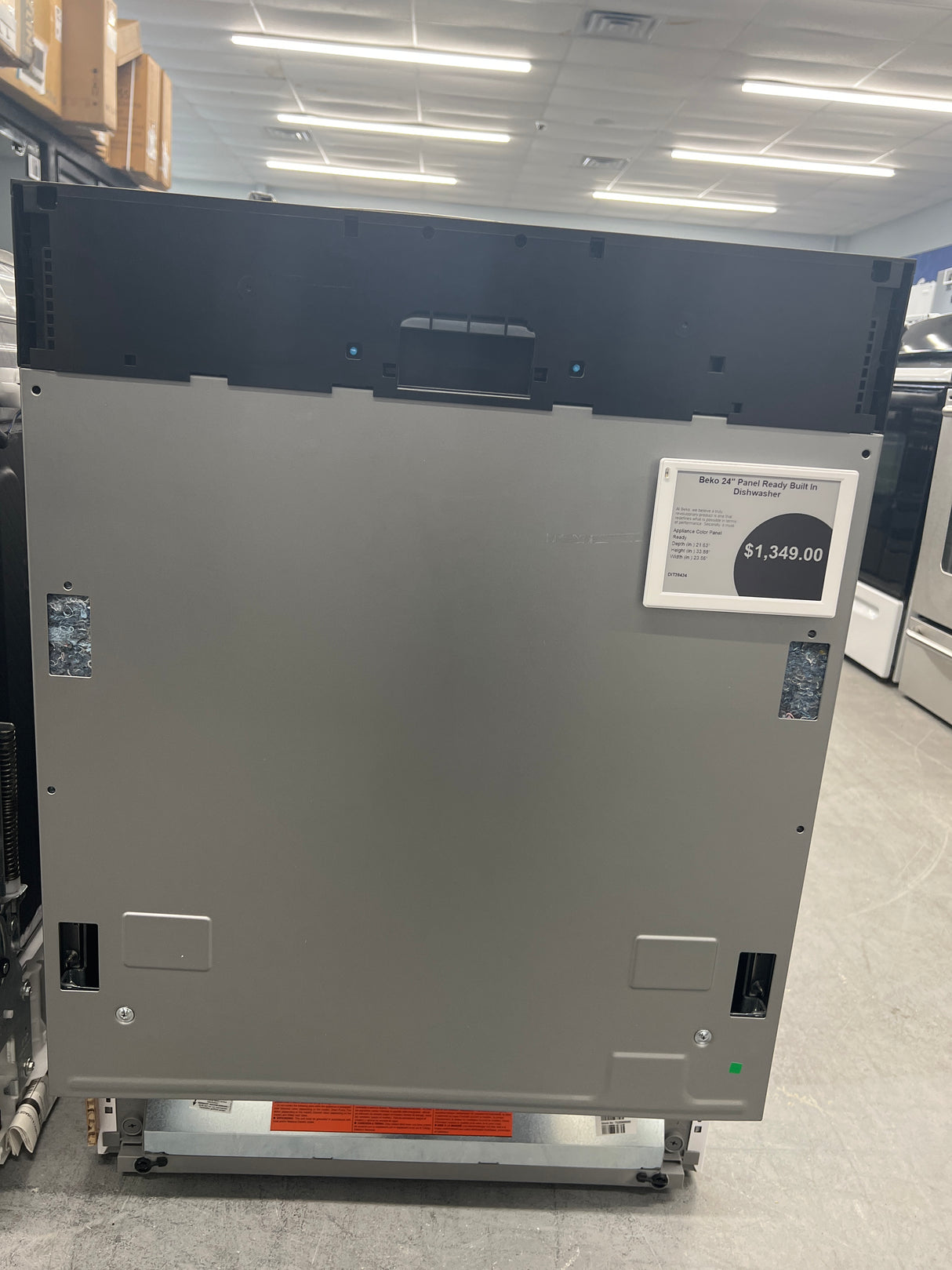DIT39434beko 24” panel ready built in dishwasher